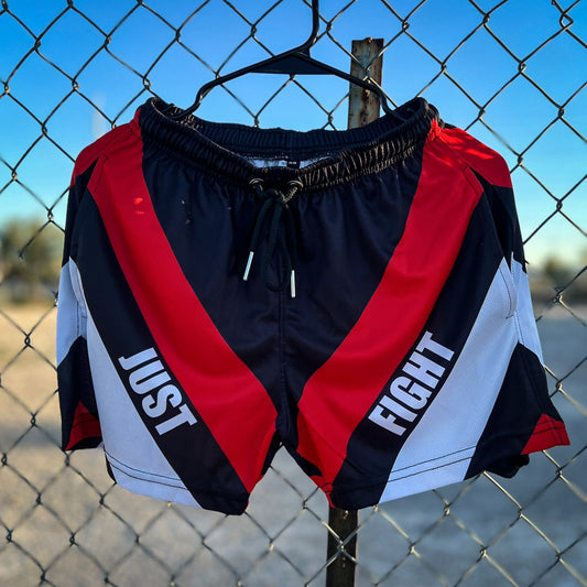Men's B2B Red on Black MESH Shorts (Pockets)