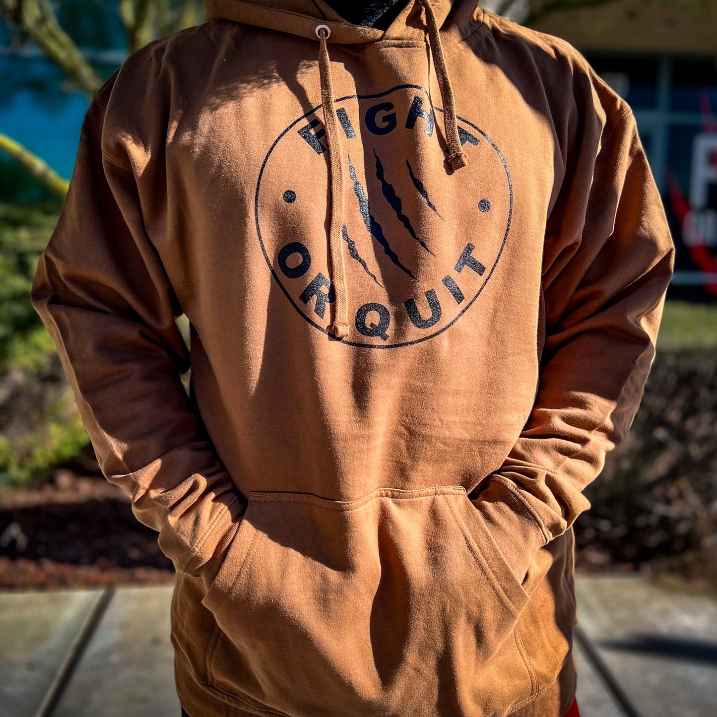 Brown-Black Logo FQ Hoodie (Unisex)