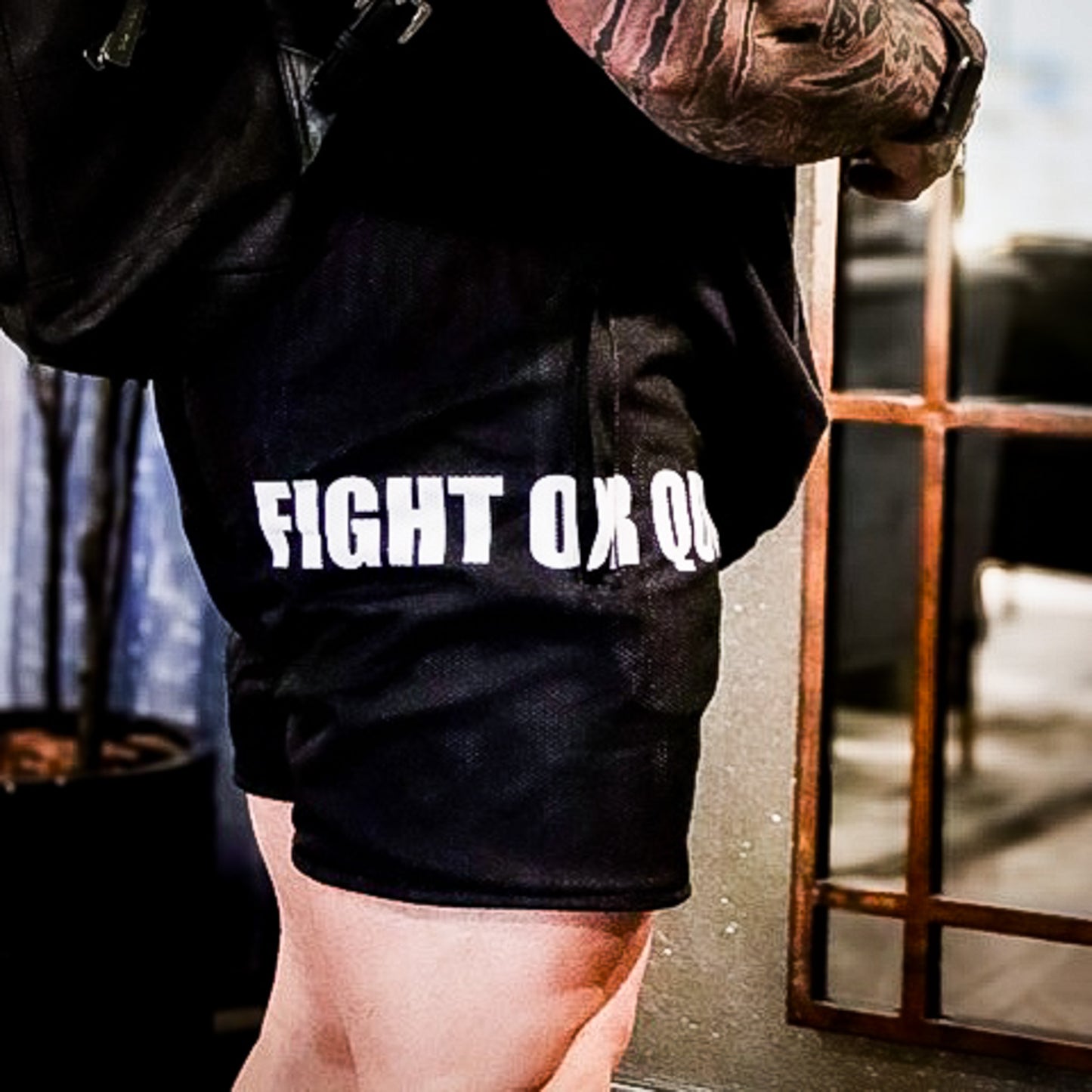 Men's MESH Black FQ & Claw Shorts (Pockets)