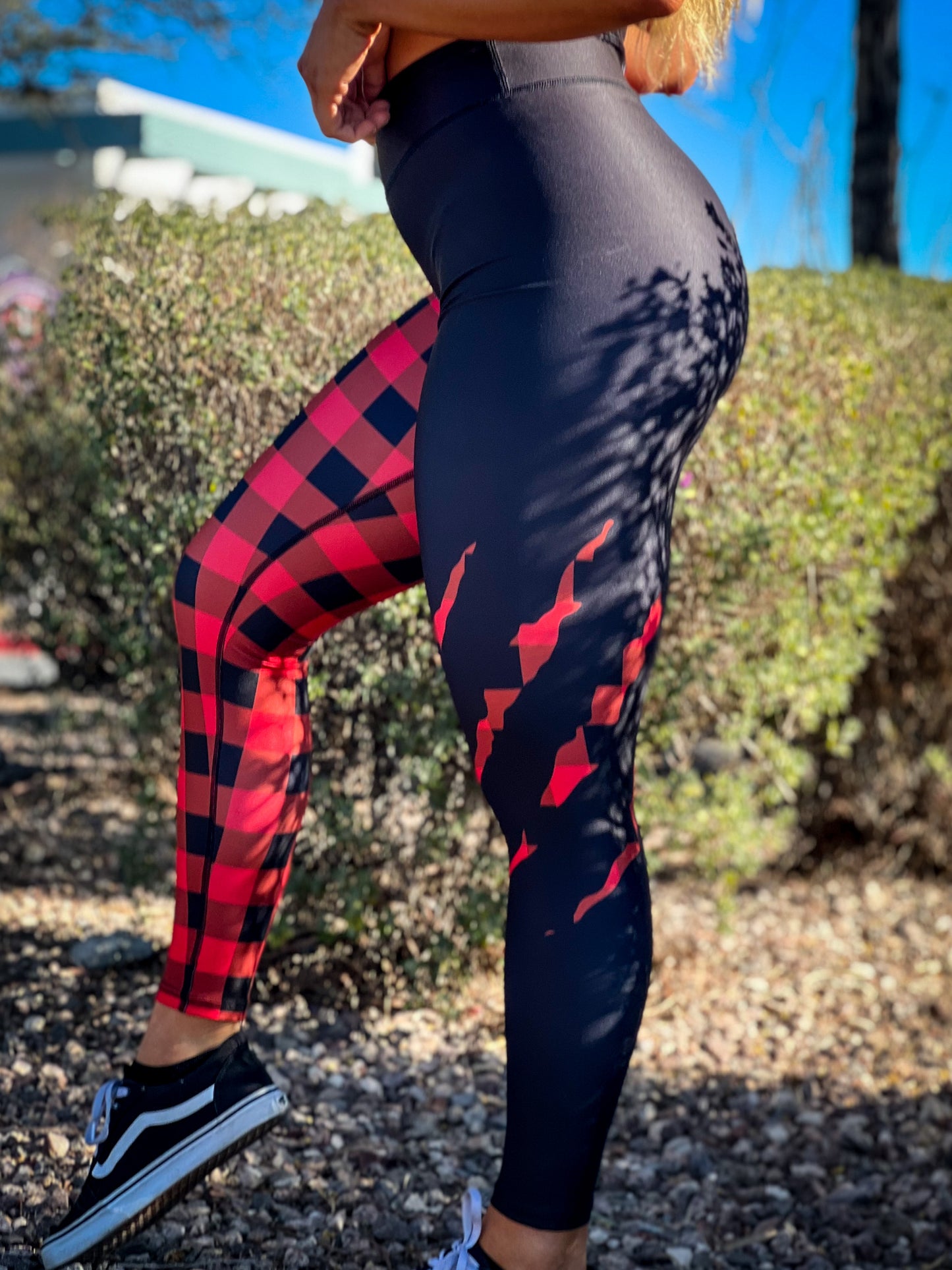 Red n Black Plaid Leggings