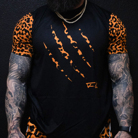 Orange Leopard Print Tee