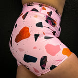 Women's Bubble Gum Terazzo Shorts