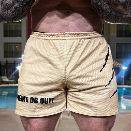 Men's Mesh Tan Claw Shorts (Pockets)