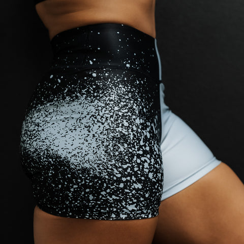 Women's Gray Splatter Shorts