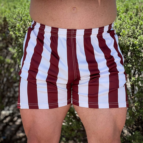 Men's Maroon Party Shorts (Pockets)