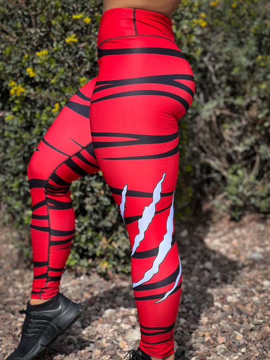 Women's Red Tiger Leggings