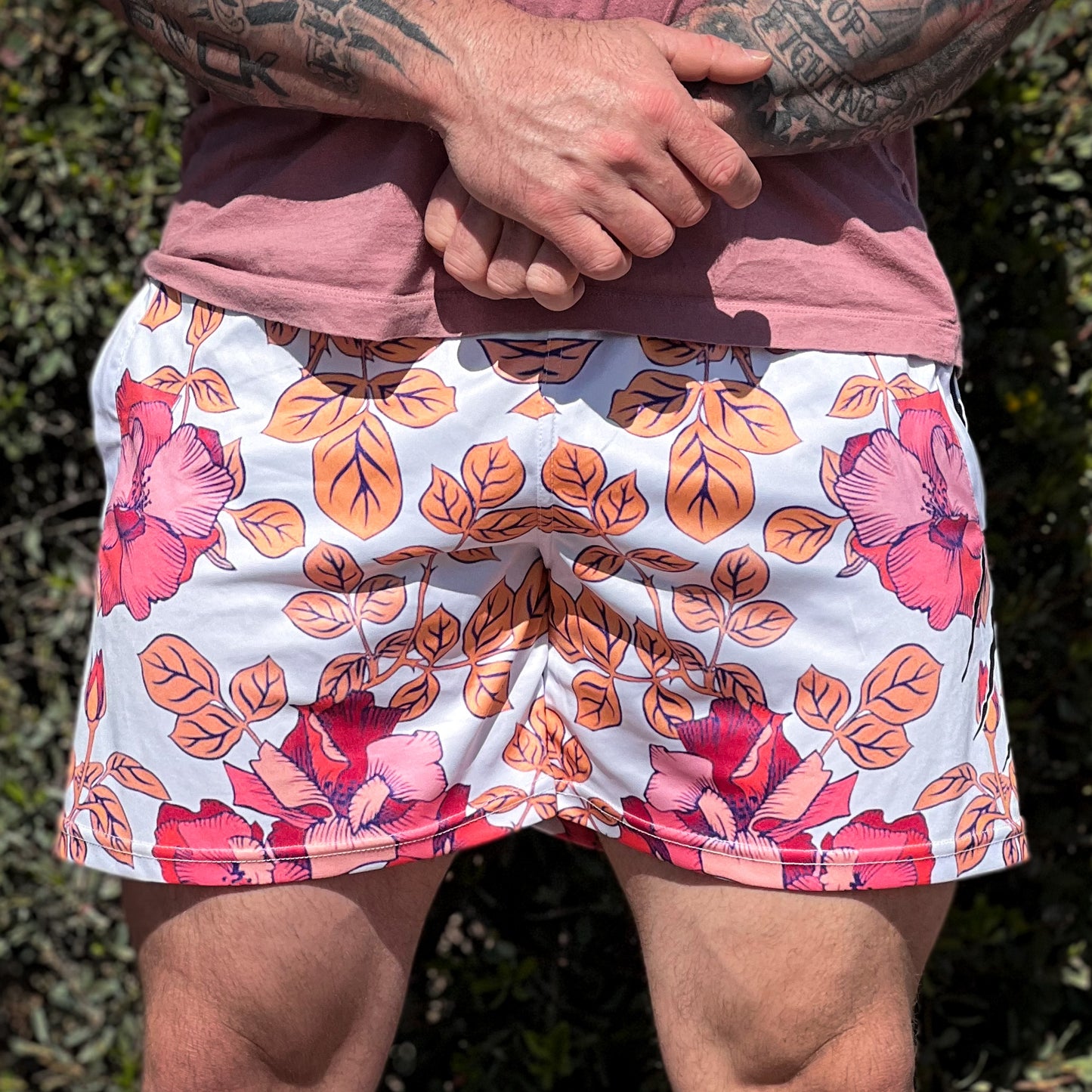 Men's Hibiscus Shorts (Pockets)