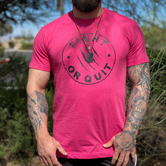 Men's Pink & Black Logo Tee