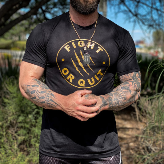 Men's Black & Gold Logo Tee