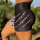 Women's Zebra Booty Shorts (BLK & WHITE)