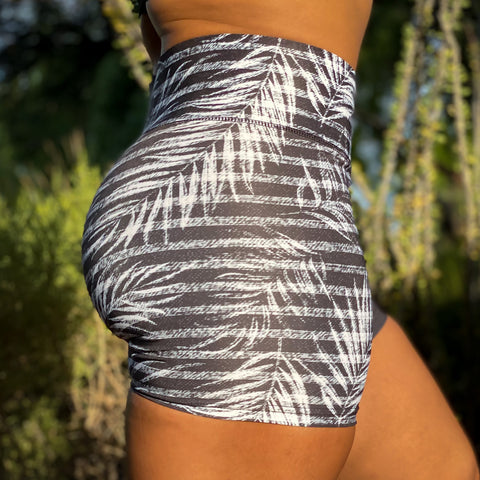 Women's Striped Feather Booty Shorts