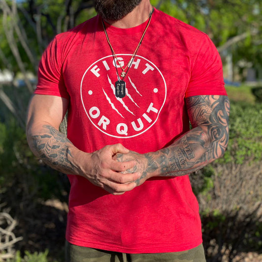 Men's Red Logo Tee (white)